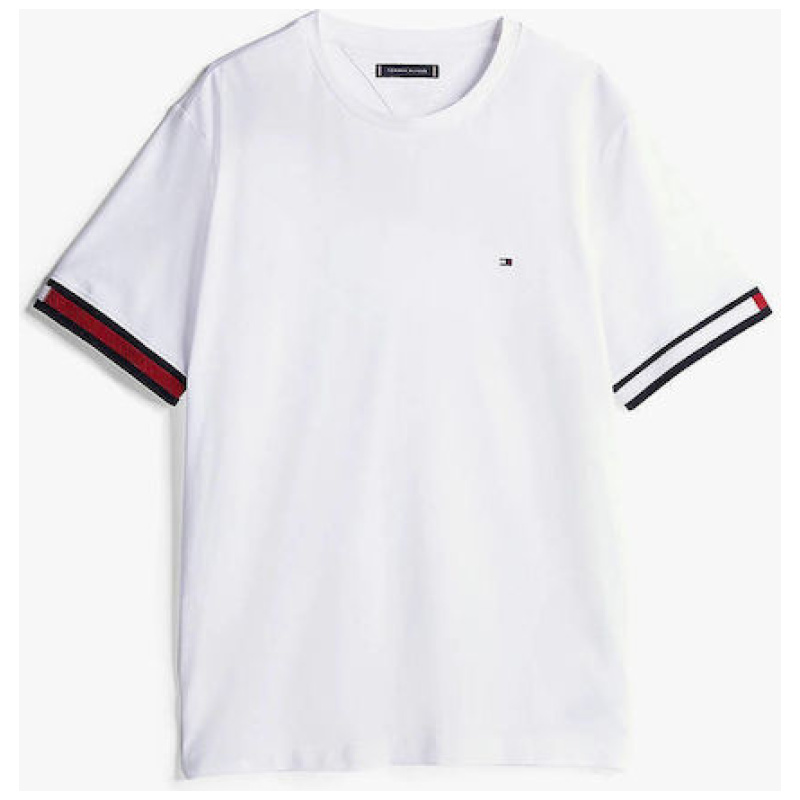 TOMMY HILFIGER Global stripe flag cuff tee